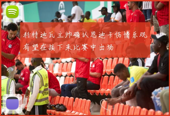 科特迪瓦主帅确认恩迪卡伤情乐观有望在接下来比赛中出场